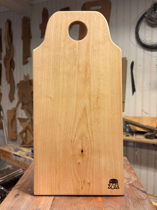 Bjørke fjøl, håndlagd, norsk, framside